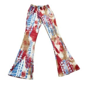 Garconne Retro Wide Legs Pants Size S/M Made in Italy 95% polyester 5% Elastane